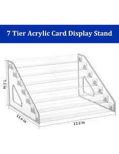 Soporte de Exhibición de Tarjetas Acrílico Philbinden 7 Niveles 30.5 cm 2