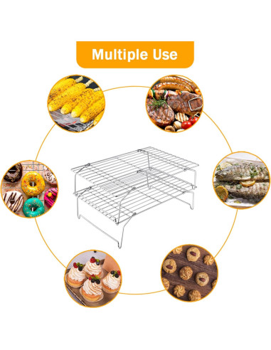 Rejilla de Enfriamiento Apilable TeamFar 4 Niveles Acero Inoxidable