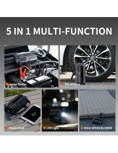 Arrancador MobiBot Smart Box14 2000A con Compresor y Luz LED 2