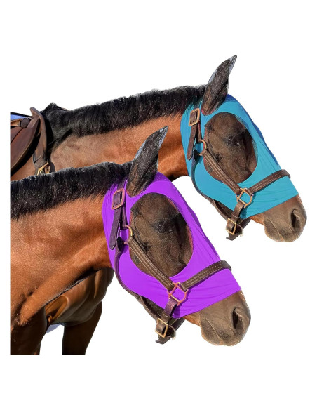 Máscara de Moscas Equina Prairie Horse Supply - Púrpura