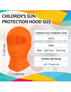 6 Balaclavas Niños Protección Solar UPF50+ Transpirables 2