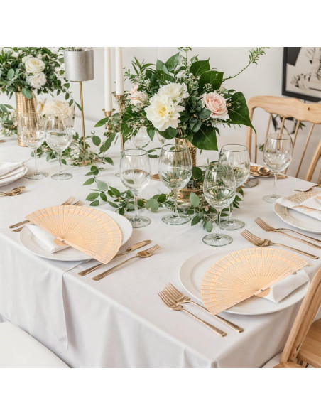 Abanicos Plegables de Madera Vintage JOHAUSE - 6 Paquetes