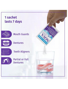 Limpiador de Dentaduras Novadent 52 Sobres Eficaz y Seguro 2
