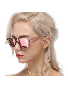 Gafas de sol Myiaur para mujeres polarizadas UV400 rosa
