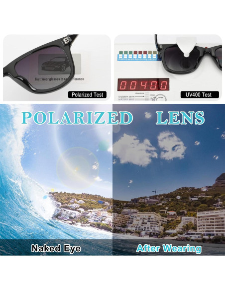 Gafas de sol Myiaur para mujeres polarizadas UV400 rosa