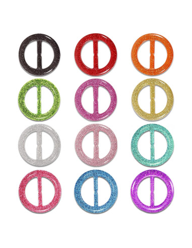 12 Clips de Anillo de Bufanda de Resina para Mujeres - Yasowdkel