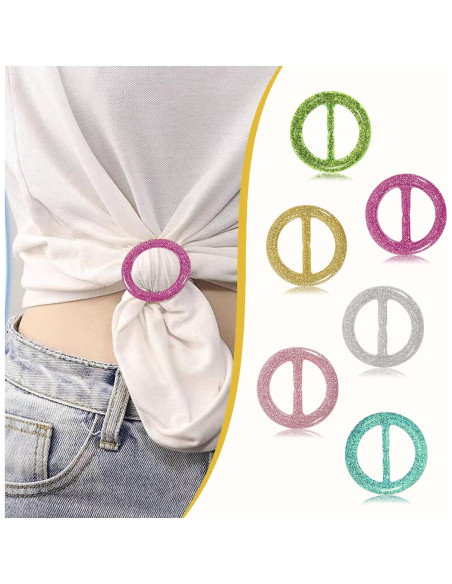 12 Clips de Anillo de Bufanda de Resina para Mujeres - Yasowdkel