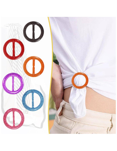 12 Clips de Anillo de Bufanda de Resina para Mujeres - Yasowdkel