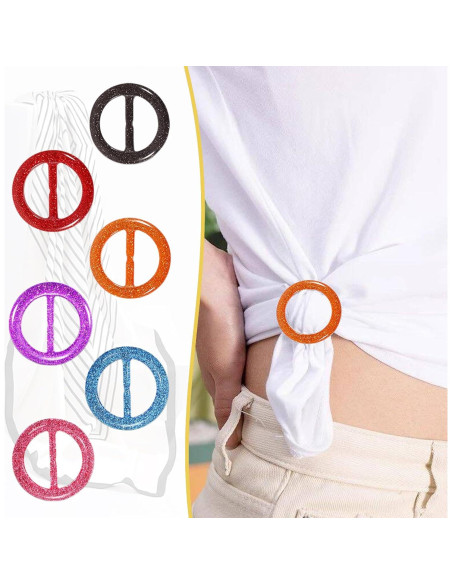 12 Clips de Anillo de Bufanda de Resina para Mujeres - Yasowdkel