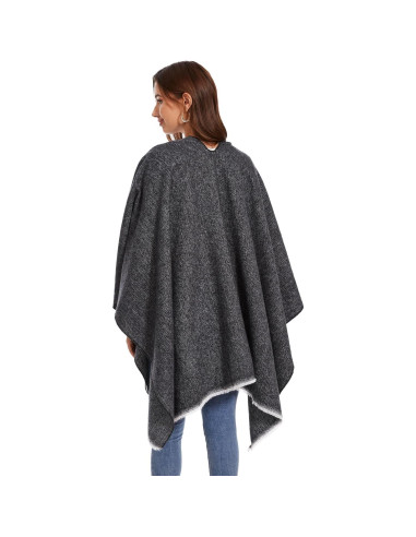 Chal Elegante para Mujeres - Capa Tejida Abierta 135x155cm