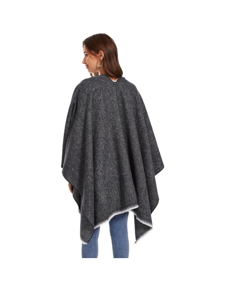 Chal Elegante para Mujeres - Capa Tejida Abierta 135x155cm