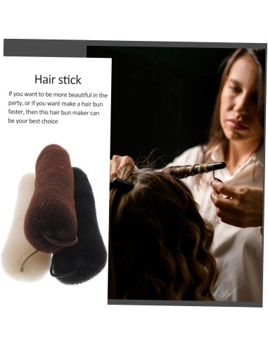 Hacedor de Moño Donut Ipetboom 3 Piezas para Cabello Largo