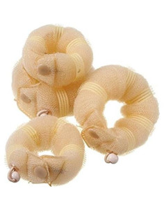 2 Piezas Donut Mágico para Cabello SYBL - Nylon Beige 2