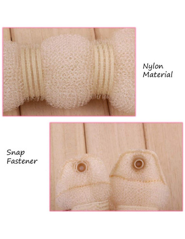 2 Piezas Donut Mágico para Cabello SYBL - Nylon Beige