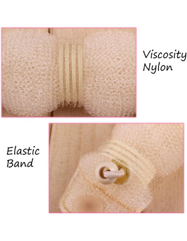2 Piezas Donut Mágico para Cabello SYBL - Nylon Beige