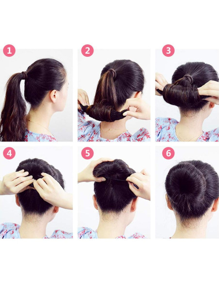 2 Piezas Donut Mágico para Cabello SYBL - Nylon Beige