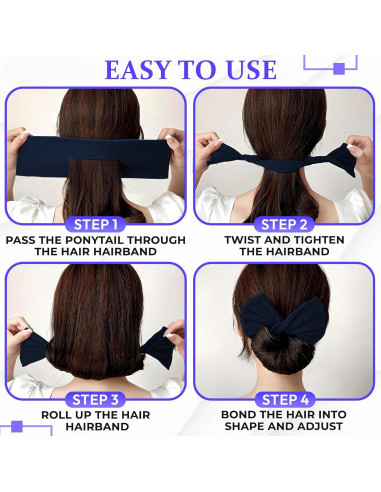 3 Piezas Creador de Moños Deft para Cabello - Accesorios Elegantes