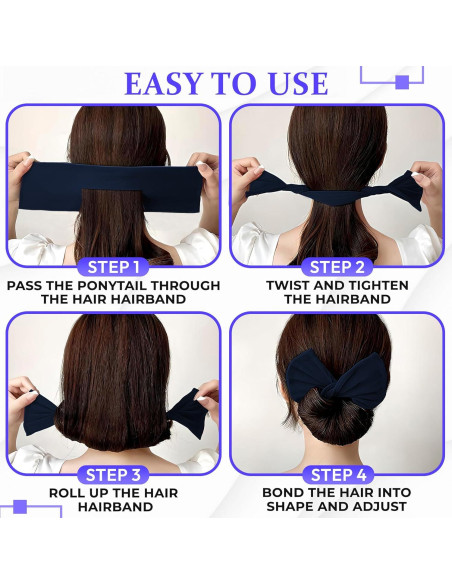 3 Piezas Creador de Moños Deft para Cabello - Accesorios Elegantes