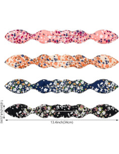 8 Piezas Creador de Moños de Cabello Aswewamt - Estilo Conejo y Flor 2