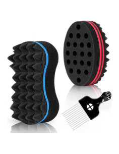 Juego de Peinado Supaze 3 Piezas - Esponjas y Pico Afro