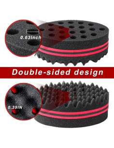 Juego de Peinado Supaze 3 Piezas - Esponjas y Pico Afro 2