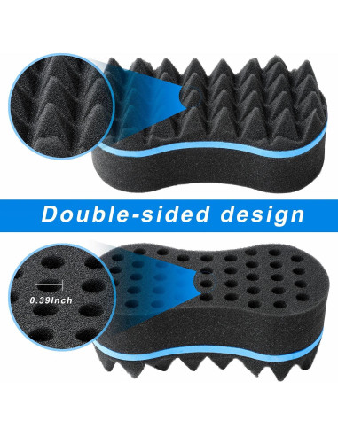 Juego de Peinado Supaze 3 Piezas - Esponjas y Pico Afro