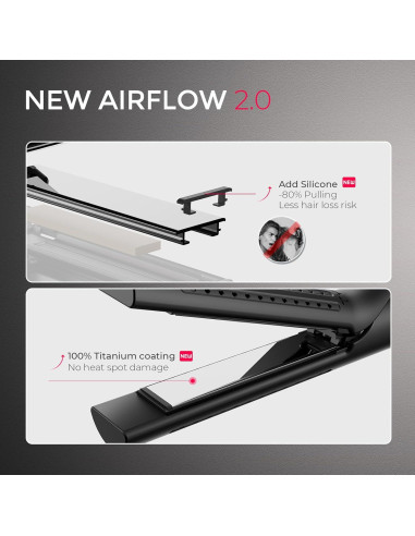 Plancha de Cabello TYMO Airflow 2.0 - Rizador y Alisador 2 en 1