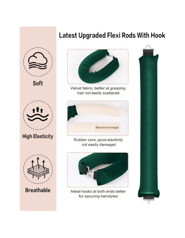 Rizador de Cabello Sin Calor Seritant - 4 Varillas Terciopelo