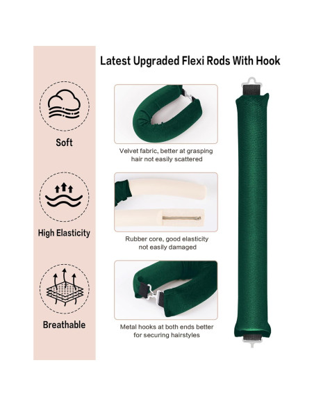 Rizador de Cabello Sin Calor Seritant - 4 Varillas Terciopelo