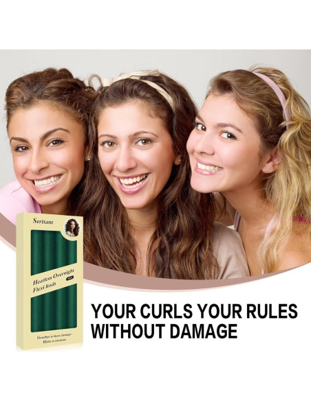 Rizador de Cabello Sin Calor Seritant - 4 Varillas Terciopelo