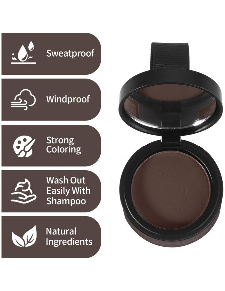 Waverloo Magic Root Cover Up - Polvo para Raíces Marrón Oscuro 28g