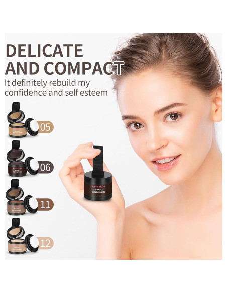 Waverloo Magic Root Cover Up - Polvo para Raíces Marrón Oscuro 28g