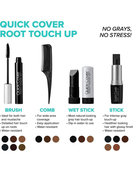 Kiss Retoque Rápido Tinte para Cabello Gris Barra Húmeda 2 Unidades Negro Kiss Retoque Rápido Tinte para Cabello Gris Barra Húmeda 2 Unidades Negro