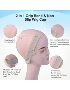 Gorro de Peluca Antideslizante Cabeza de Corcho Talla L Nude 2