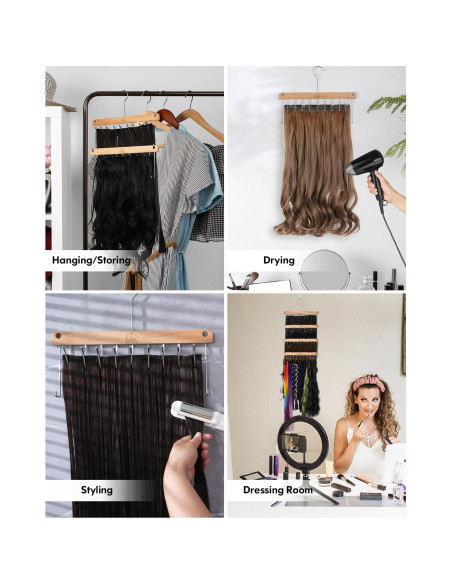 Soporte Apilable para Extensiones de Cabello iCASA - 2 Piezas Soporte Apilable para Extensiones de Cabello iCASA - 2 Piezas