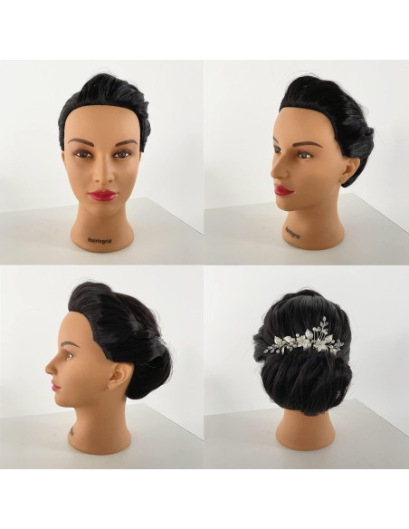 Cabeza de Maniquí Hairingrid para Estilismo 66-71 cm Negro