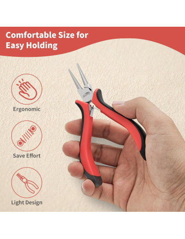Alicates de Punta Redonda HOUSERAN para Joyas 22.6x15.8 cm