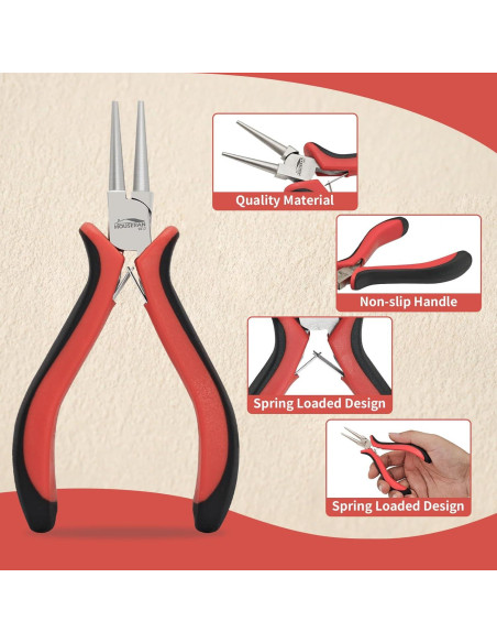 Alicates de Punta Redonda HOUSERAN para Joyas 22.6x15.8 cm