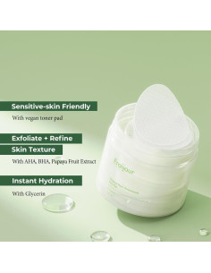 Pads Exfoliantes Faciales Veganos Fraijour 60 Unidades 170 ml 2