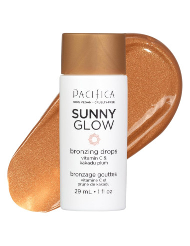 Bronceador Líquido Pacifica Sunny Glow - 40.82g, Brillo Natural