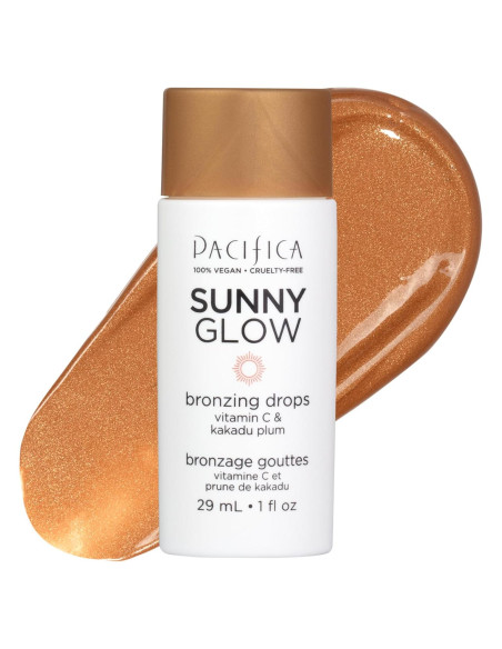 Bronceador Líquido Pacifica Sunny Glow - 40.82g, Brillo Natural