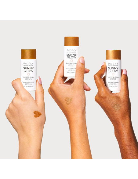 Bronceador Líquido Pacifica Sunny Glow - 40.82g, Brillo Natural