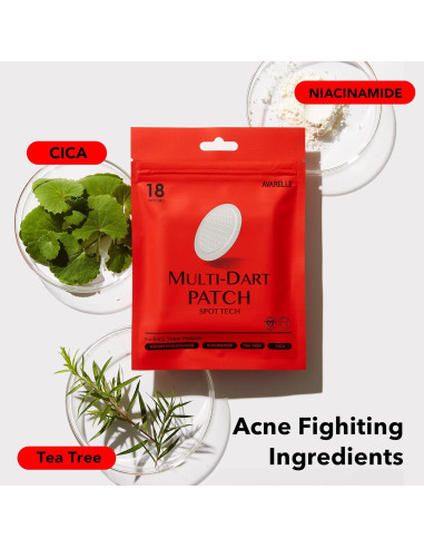 Parches Microneedle Avarelle Spot Tech para Acné 18 CT