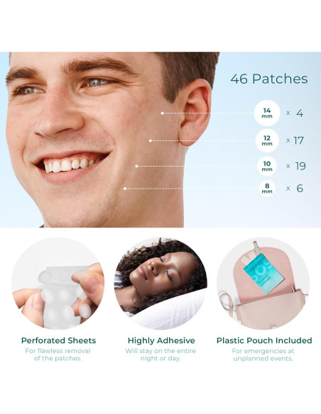 Parche Hidrocoloide para Acné CLEOF - 46 Unidades Vegano