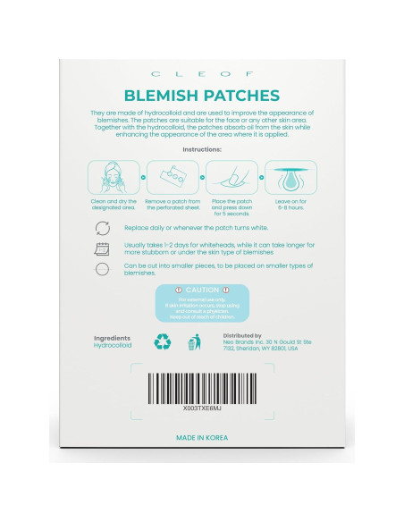 Parche Hidrocoloide para Acné CLEOF - 46 Unidades Vegano