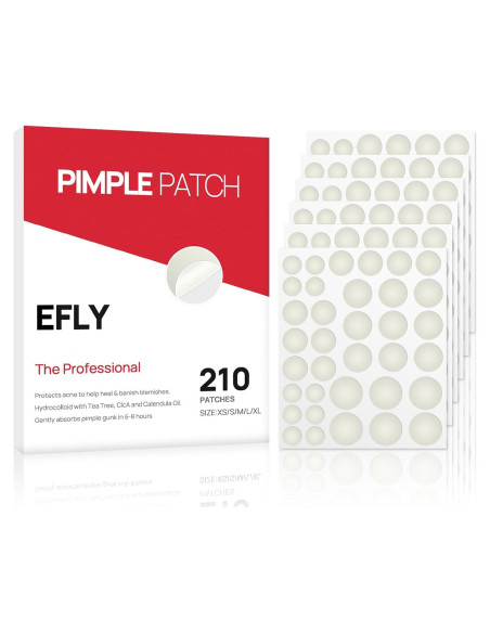 Parche Hidrocoloide para Acné EFLY - 5 Tamaños Invisibles