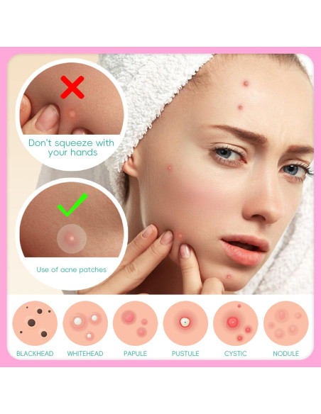 Parche Hidrocoloide para Acné EFLY - 5 Tamaños Invisibles