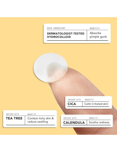 Parche Hidrocoloide para Acné Avarelle 24 Unidades Vegano