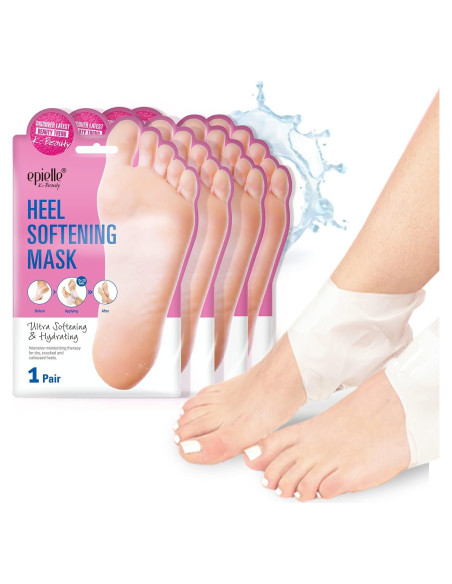 Máscara Suavizante de Talones Epielle | Hidratación Intensiva 4 Pzas