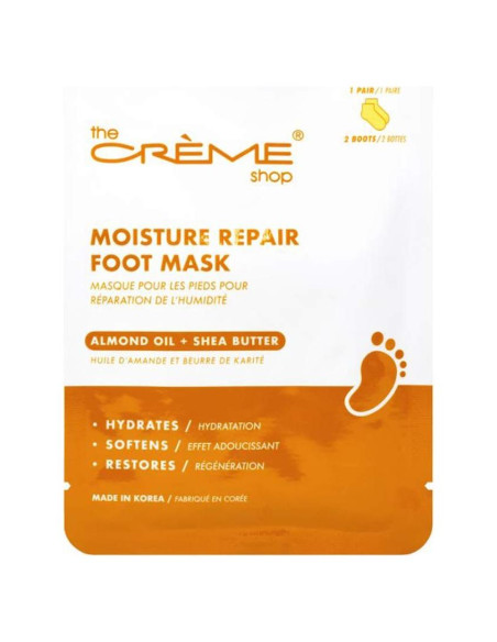 Máscara Hidratante para Pies The Crme Shop con Karité y Almendra